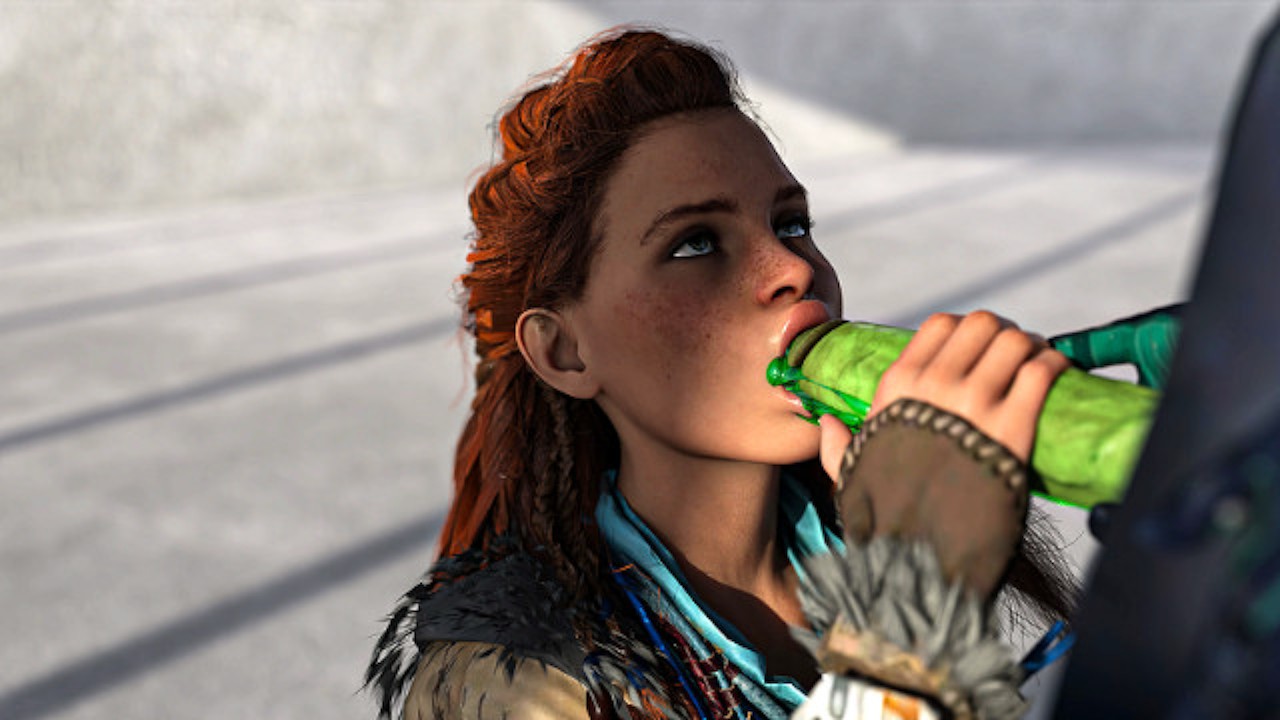 Sexverse 3 Redhead Aloy sucks monster dick and swallows cum (Horizon Zero  Dawn)