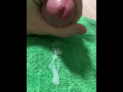 Cumming on my cum towel