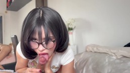 SHY ANIME GIRL sucks my cock to penetrate her deep