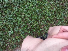 Woman pissing while standing