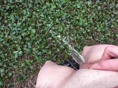 Woman pissing while standing - Screenshot 8 of 16 - Public