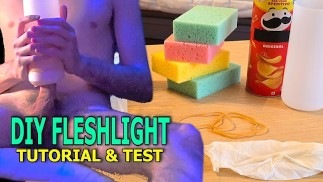 DIY口袋阴道教程与测试 - 海绵法 - 超级简单，超逼真的自制Fleshlight