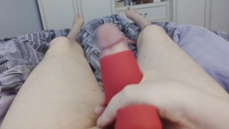 Тестирование секс-игрушки Butfin с наполовину покрытым рукавом пениса с 10 режимами вибрации и мастурбацией