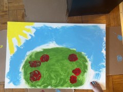 Painting in a Bush with my Feet!