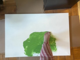 Painting in a Bush with my Feet!