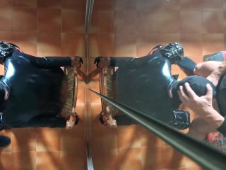 Milf chairtied and I fuck her face for 10 minutes until I cum in her mouth