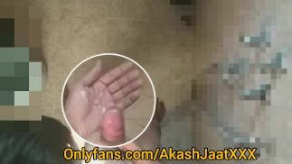 Huge Cumshot Alert - Big Asian Cock almost caught jerking Lot of Cum Load in POV - IndianBullXXX