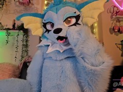 Vaporeon fursuit gets fucked and creampied (OF Teaser)