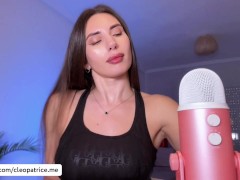 ASMR * A sexy brunette Cleo Patrice Fast and Aggressive Mic Pumping and Make You Cum