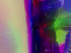 Trippy Jerk Off And Blowjob Wearing A Mask And Latex Gloves.