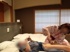 浴衣美人のねっとりローション手コキ&唾液たっぷりフェラ - Screenshot 8 of 16 - Japanese Amateur