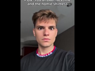Sumiso Blonde Twink Ruega a Su Top Balcánico Por Más