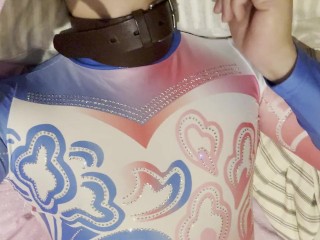 #018 Tied up in Belt in Gymnastics Leotard