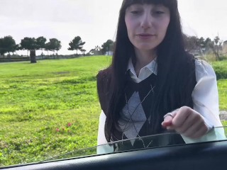 I ask my Neighbor for a Ride, but at what Price? Blowjob and Seduction