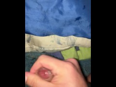daily jerk off 04/30 - cumming in bed late at night
