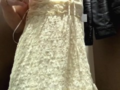 ElsaRixterXXX. Trying on a yellow dress for summer walks without wearing any underwear.