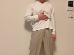日本人細マッチョが寸止めオナニーで爆量のフィニッシュ - Screenshot 1 of 16 - Masturbation