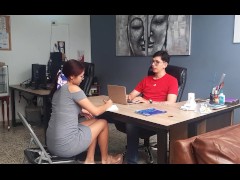 job interview turns hot. 8/16