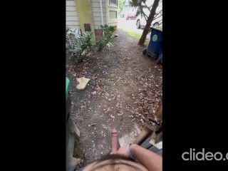 Jerking off in Alleyway got Caught (Full Vid on Onlyfans @8inchquade)