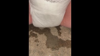Hot piss in my diaper