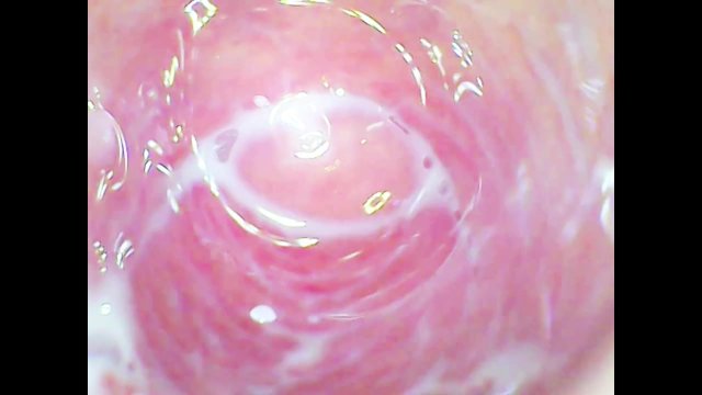 Long glass dildo deep inside of tight juicy pussy!!!