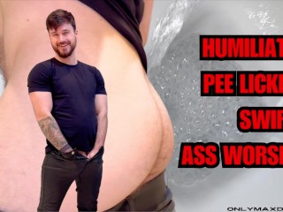 Humiliated Pee Licking Swirly Ass Worship