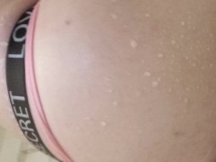 Sissy bitch in shower