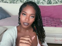 Slutty Ebony Neighbor Teases with Submissive Dirty Talk