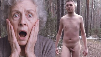 Натурист: Польский мужчина идет через замерзший лес (голый член) – KolowskiBRO NAKED!!!