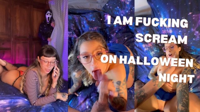 Latina se deja romper el coño por intruso que entra su casa la noche de halloween