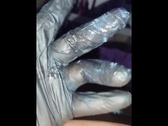 Horny belly button and pussy play