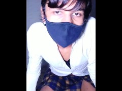 Femboy drinking her own piss - Lana Rosunx