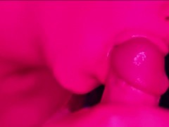 Hot Juicy Cum Close Up: Slow BLOWJOB ASMR with HOT CUM in MOUTH!