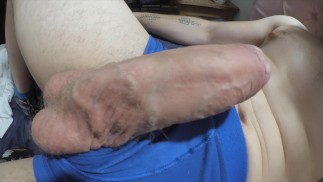 MY HUGE COCK IS AS BIG AS MY ARM AND FAT AS MY WRIST!