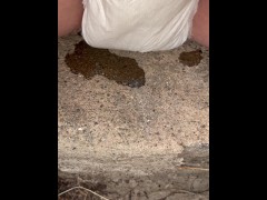 Diaper overflowed from too much piss