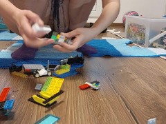 Sexy MILF, hairy pussy, big ass, vacuum cleaner in empty house. Latina with big hairy tits.