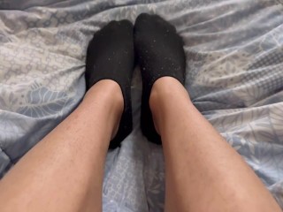 Sexy Twink Boy Plays with Socks and Feet