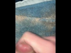 daily jerk off 08/30 - my dick drips precum until I cum - jerk off challenge