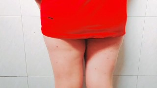Big White Ass Sissy Crossdresser Lady Boy Purple Dress