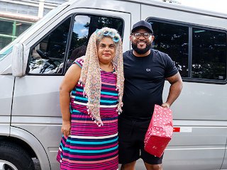 fat mature follows a special invitation to my van