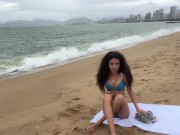 Babe Can I Cum On Your Tits? - Public Cock Flashing On The Beach
