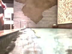 【素人盗撮】温泉で湯船に浮かぶIcup爆乳と汗だくサウナで◯◯！ - Screenshot 6 of 16 - 温泉