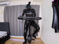 [Breath play] Latex Slave Choking Workout Training💕