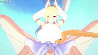 POV Hentai Footjob from Kaho Kuwakami from Blue Archive