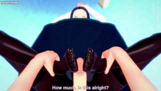 POV Hentai Footjob from Makoto Tsukauchi from Boku No Hero Academia
