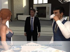 My Stepbrother 's Wife #41 Jennifer kissed on John's mouth in front of Alan-highlight