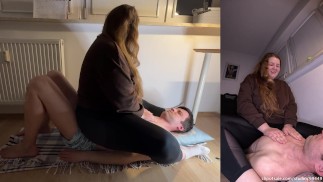 Sitting on His Stomach in Yoga Leggings - c4s 99449