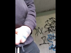 Jerking off in an abandoned house