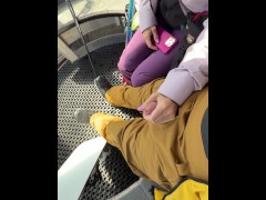 Wife Jerks Off and Gives Blowjob to Friend On Public Ski Lift