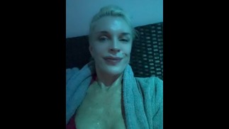 Hot milf masturbates in public pussy spa close up, OnlyFans